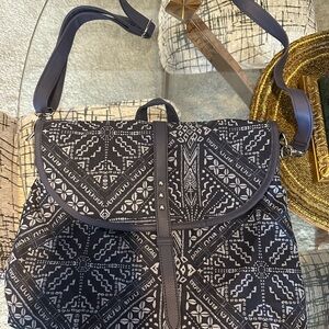 DSW dark blue and white Patterned Backpack